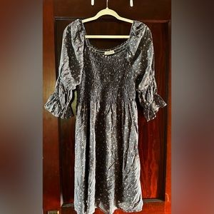 Womens smocked floral dress